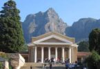 University of Cape Town Upper Campus and Sarah Baartman Hall set against the dramatic slopes of Devil's Peak.